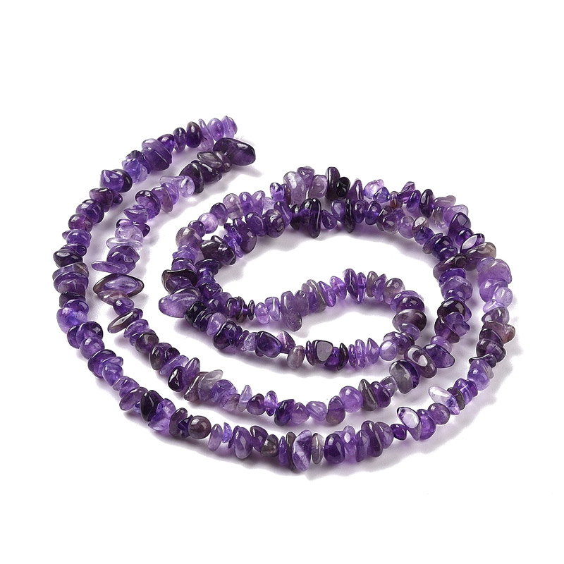 Намистини (скол) Аметист, Натур. камінь, 5-10 мм (79-80 см) (BUS-057720)