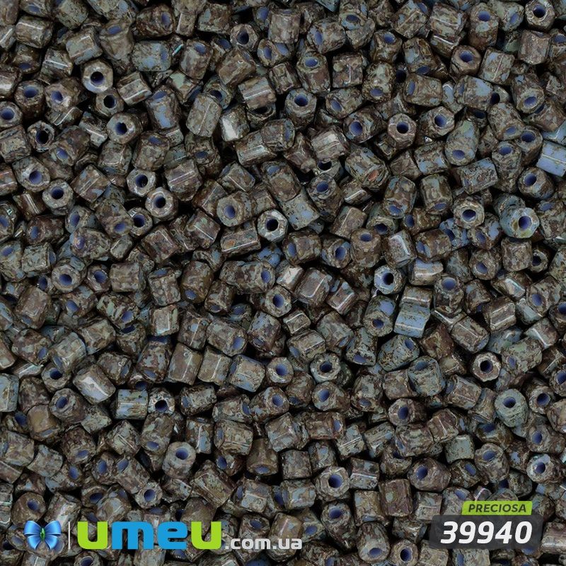 Бісер чеський Рубка 11/0, №39940, Сіро-синій (BIS-044081)