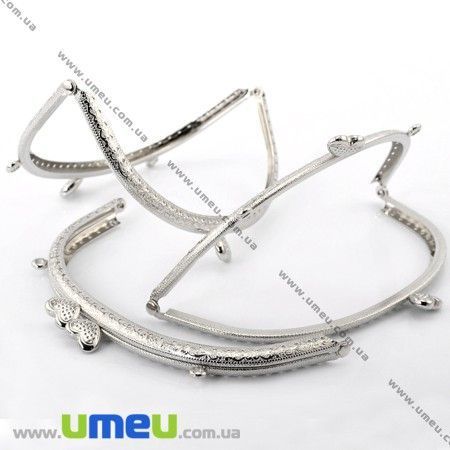 Фермуар металевий, Світле срібло, 16,5х8,5 см (BAG-006654)