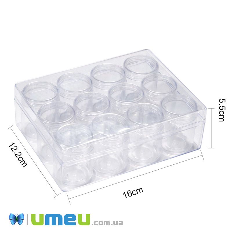 Організатор з контейнерами для зберігання 4,9х3,9 см, 16х12 см (INS-040332)