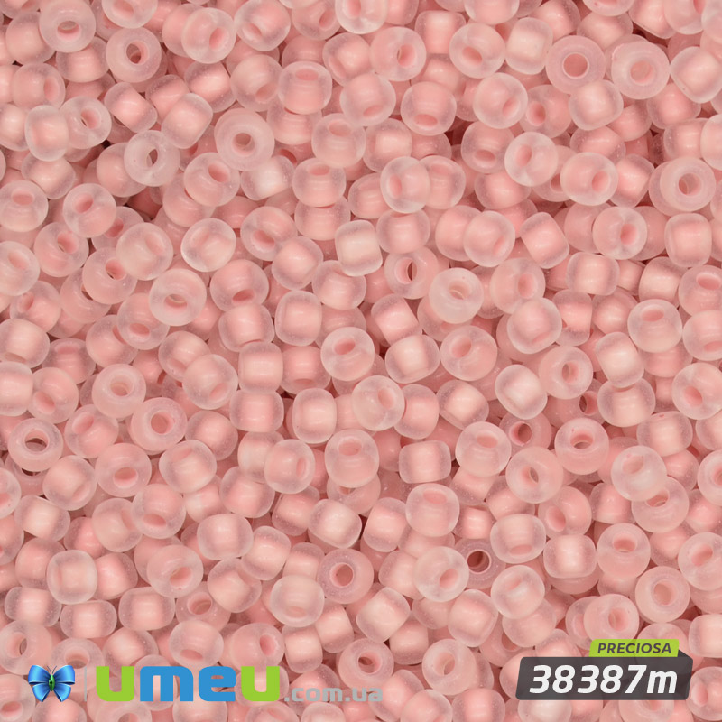 Бісер чеський №631m/38387m, Персиковий, Пофарбований матовий, 10/0 (BIS-049540)