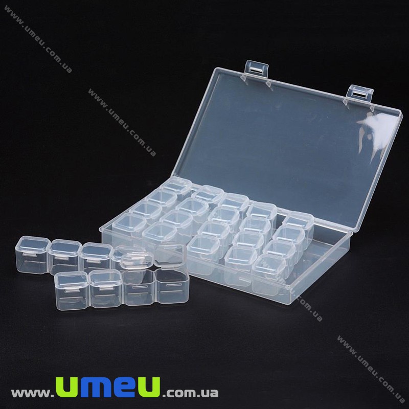 Органайзер для хранения бисера на 28 ячеек, 17,5х10,5х2,5 cм (INS-024877)