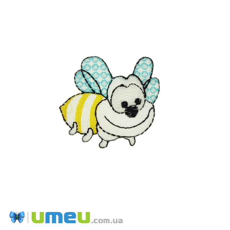Термоаплікація дитяча Бджілка, 5,5х5 см (APL-042426)