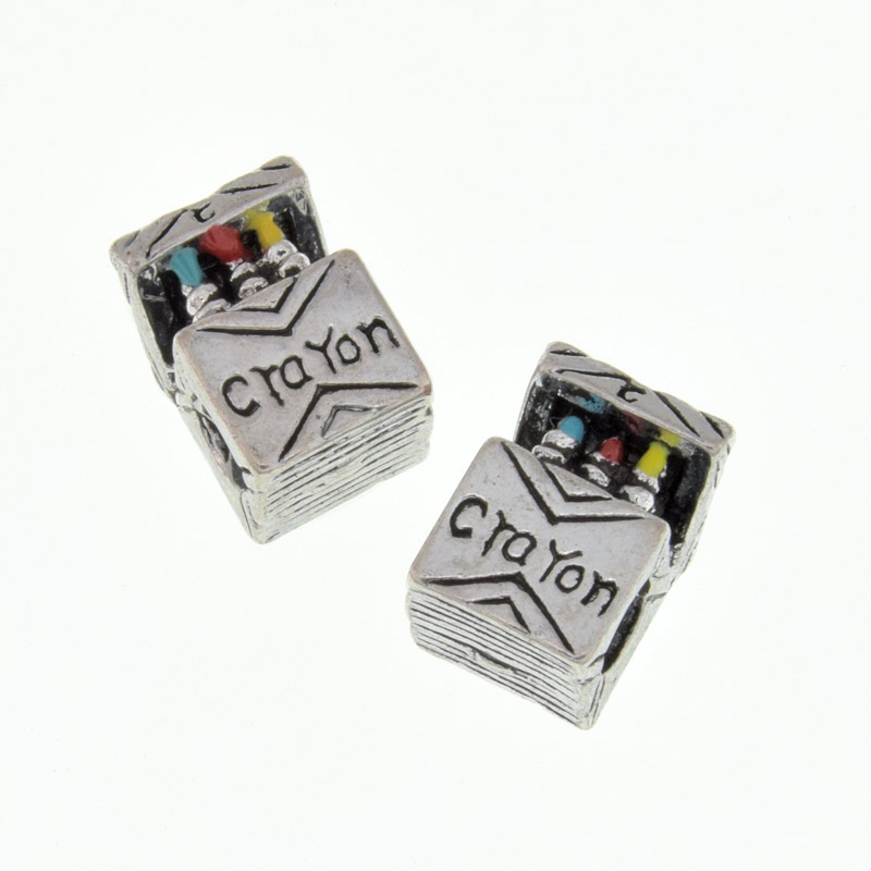 Бусины мет. Сундук, 15х10 мм, Античное серебро (BUS-006953)