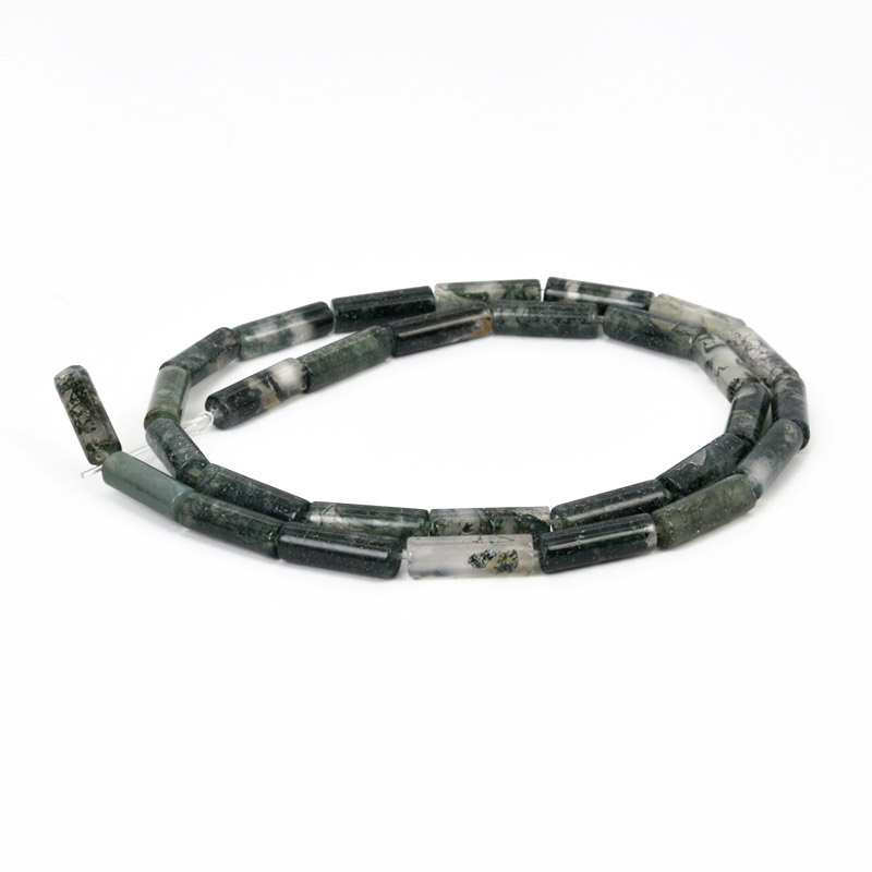 Намистини Агат моховий, Натур. камінь, 13-14 мм, Боченок (BUS-058156)