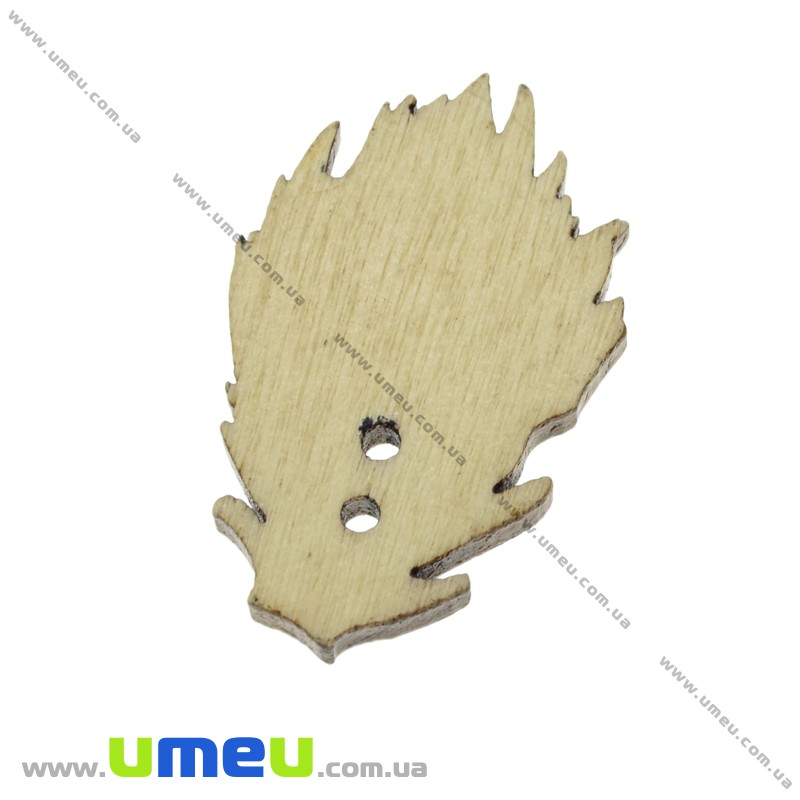 Декоративний пришивний елемент Перо, 35х21 мм (DIF-021267)