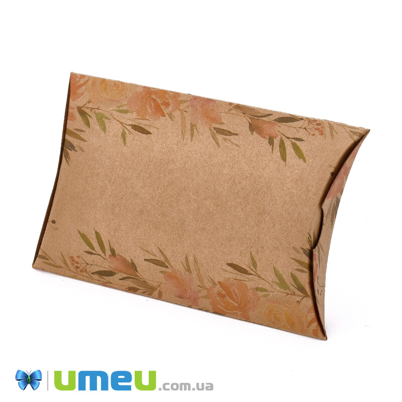 Збірна картонна коробочка, 12,5х8 см, Крафт, Thank you (UPK-042928)