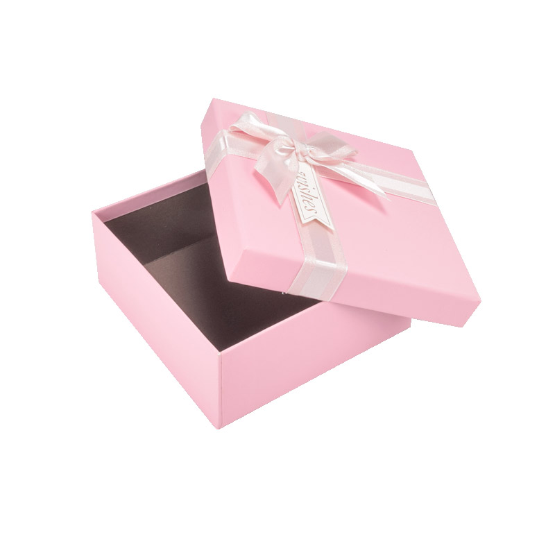 Подарочная коробка Квадратная, 15х15х6,5 см, Розовая (UPK-060615)