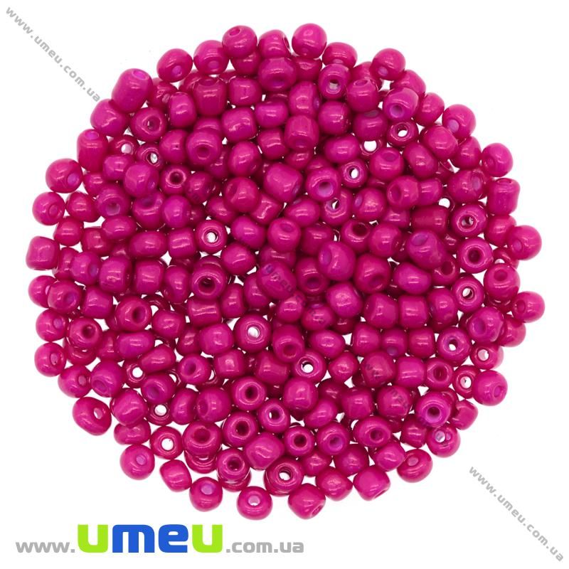Бісер китайський великий, 6/0, Малиновий натуральний, 4 мм (BIS-009030)