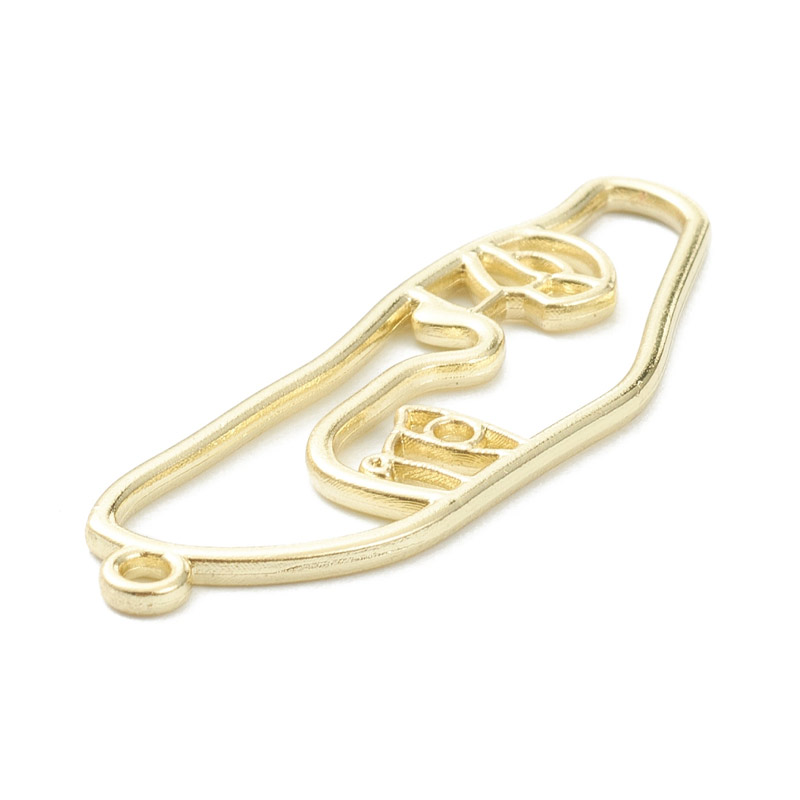 Підвіска метал. Обличчя, 40х13 мм, Світле золото (POD-053902)