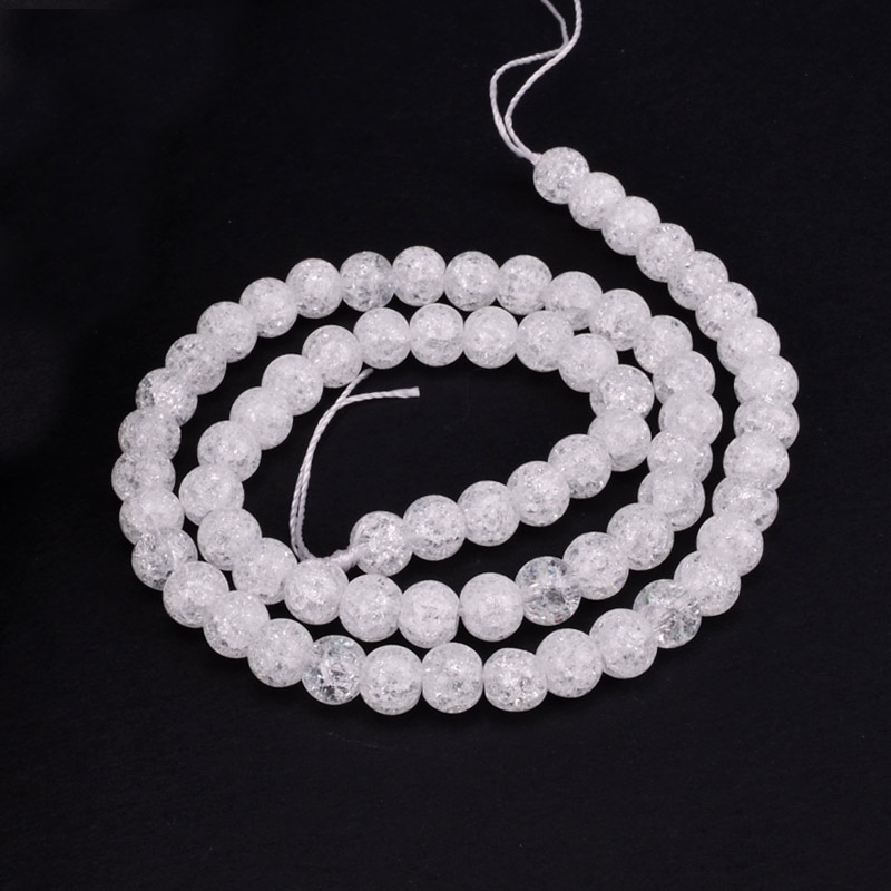 Намистини Кварц сніжний, Натур. камінь, 6 мм, Круглі (BUS-051713)