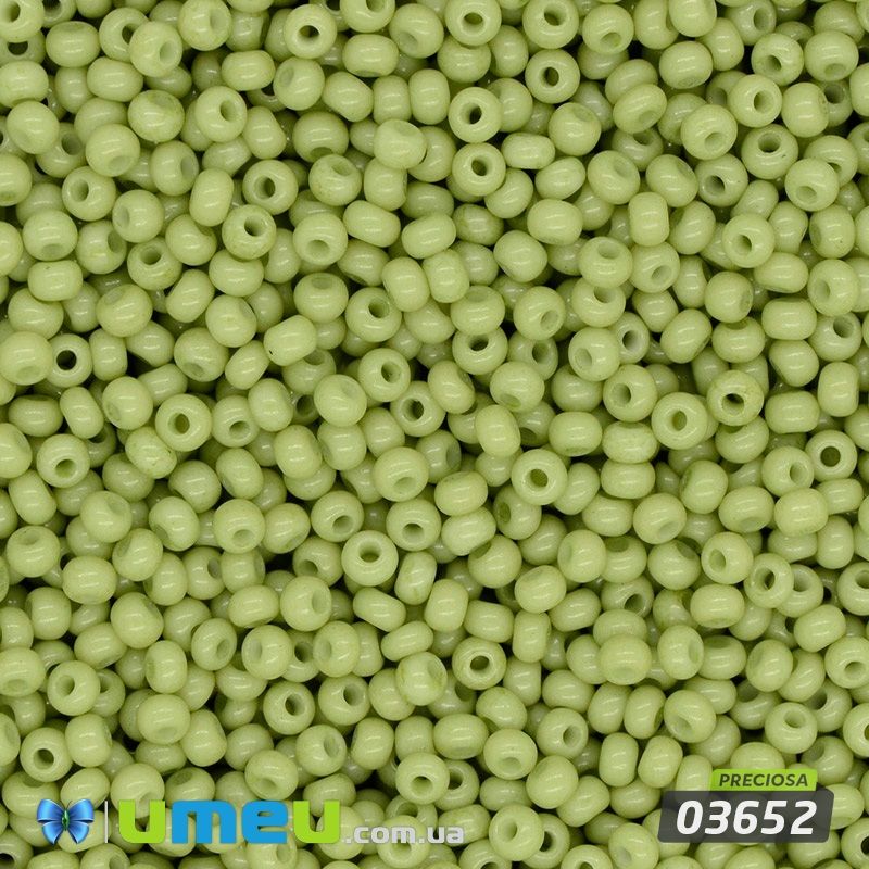Бісер чеський №282/03652, Оливковий, Натуральний, 10/0 (BIS-043844)