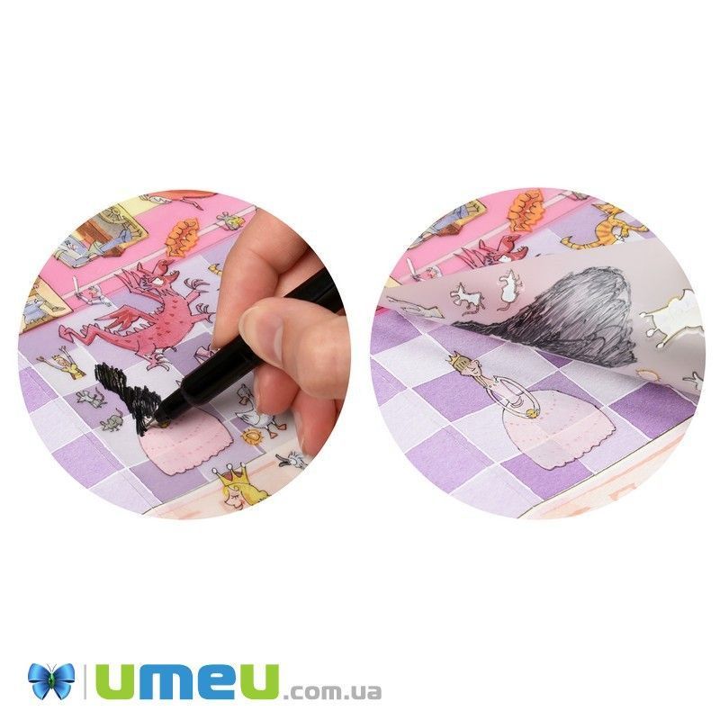 Набор переводных наклеек Scribble Down с онлайн приложением Сказка о принцессе (DIF-043419)