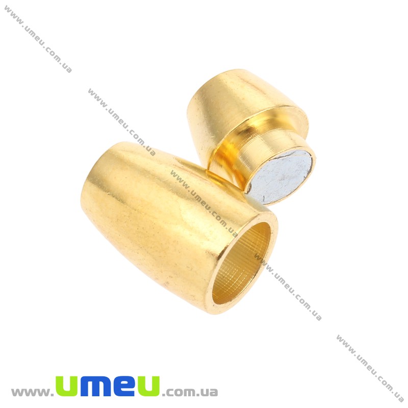 Замок магнітний для вклеювання шнура, Золото, 20х10 мм (ZAM-020090)