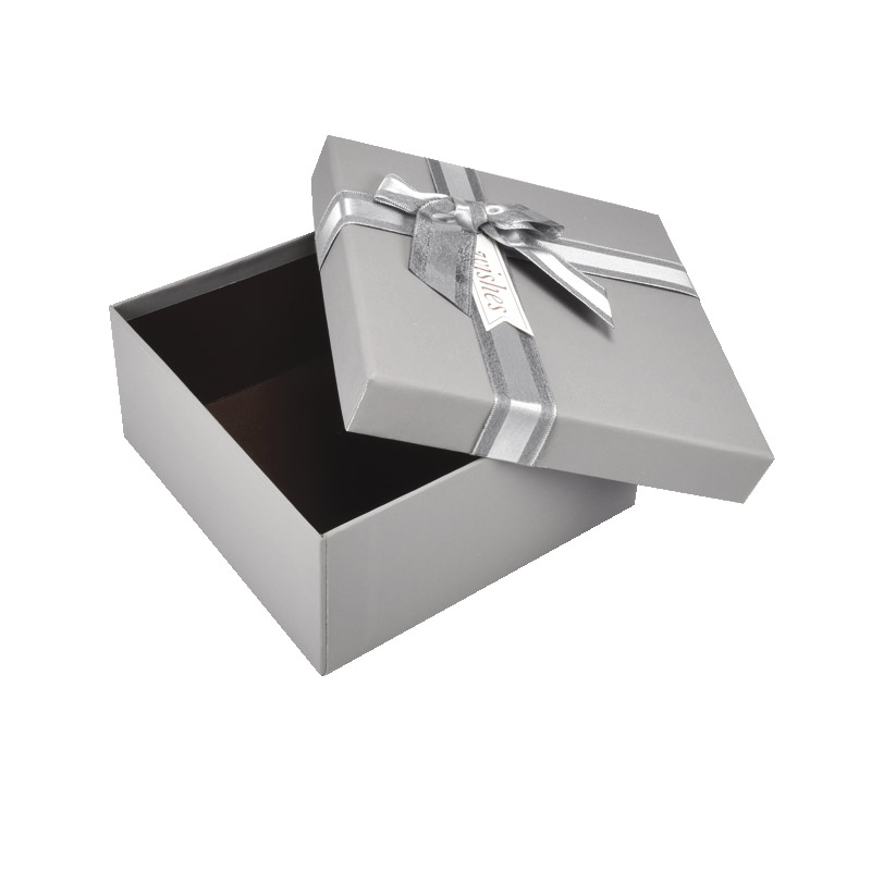 Подарочная коробка Квадратная, 17х17х8 см, Серая (UPK-060622)