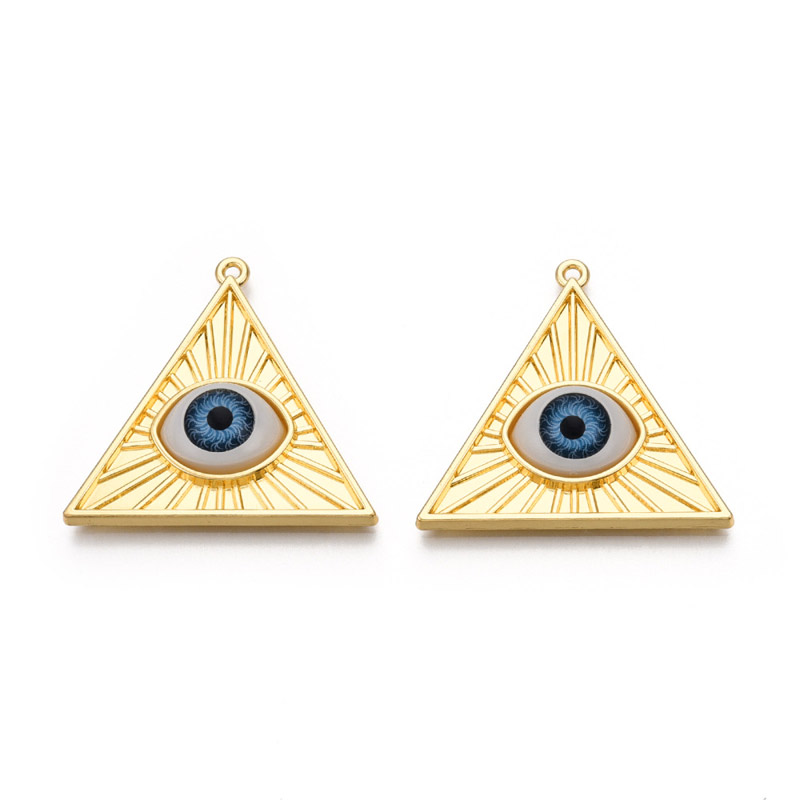 Підвіска метал. Трикутник-оберіг, Стійке покриття, 35,5х33,5 мм, Золото (POD-053539)