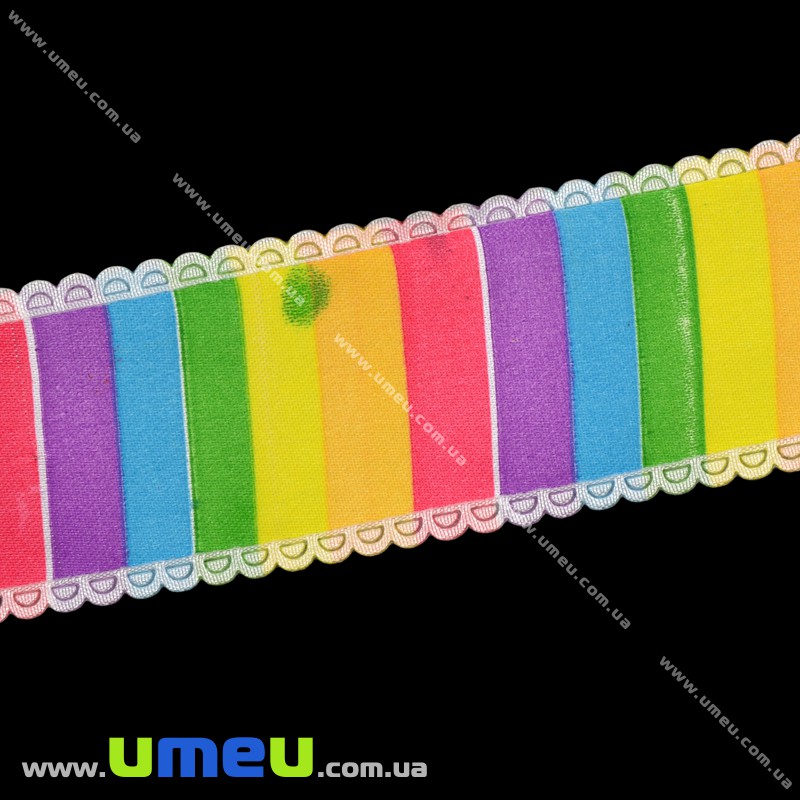 Атласна стрічка Веселка УЦЕНКА, 36 мм (LEN-012789)