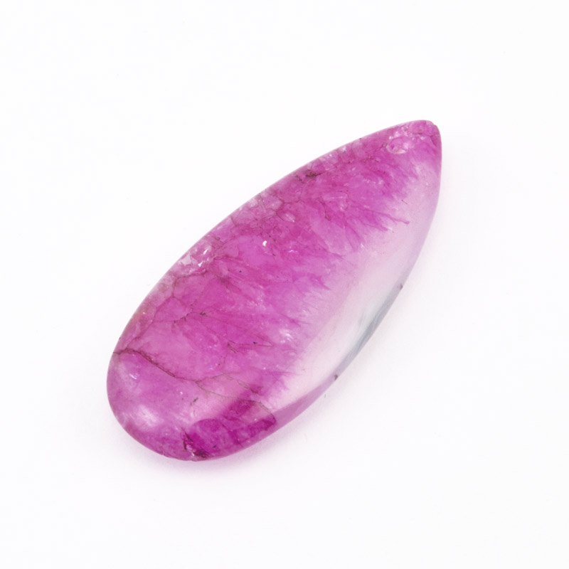 Підвіска Крапля, Натур. камінь Агат бразильський, 40х18 мм (POD-058677)