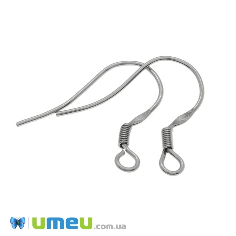 Швензи із нерж. сталі, 18х18 мм, Темне срібло (STL-037943)