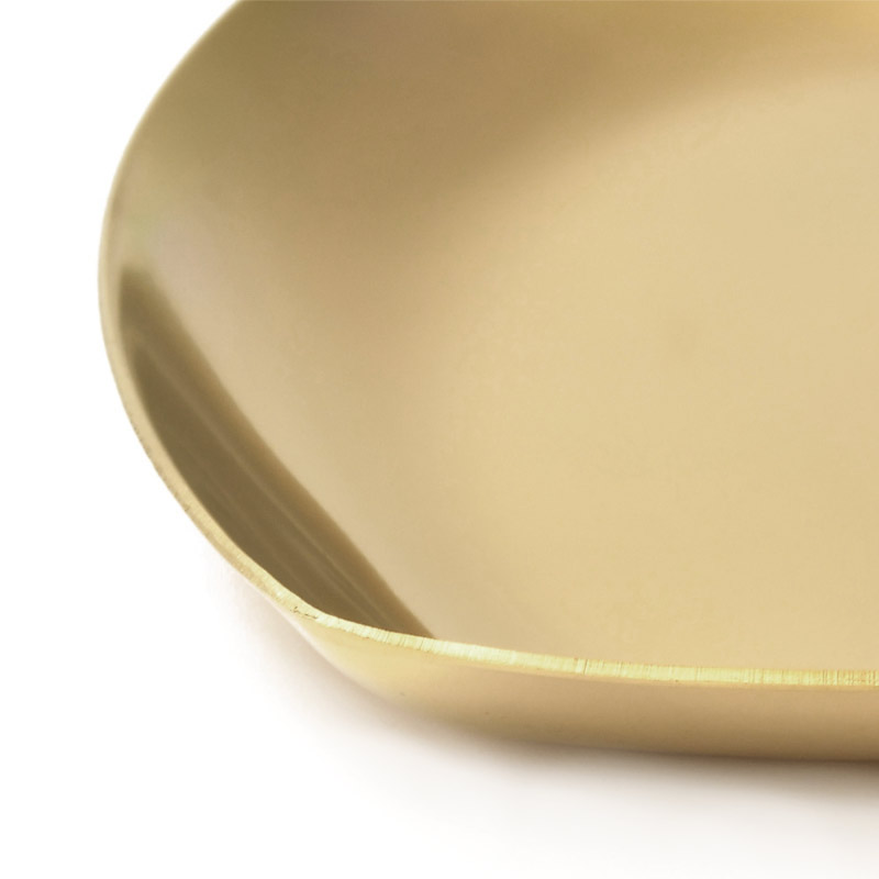 Декоративна тарілка із нерж. ст., 90х85х10 мм, Серце, Золото (INS-051979)