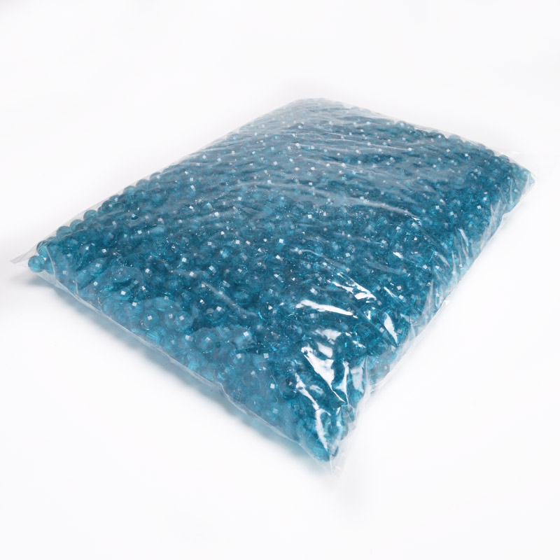 Намистини для сумок ОПТ, Акрилові, Круглі грановані, 8 мм, Бірюзові (BUS-054531)