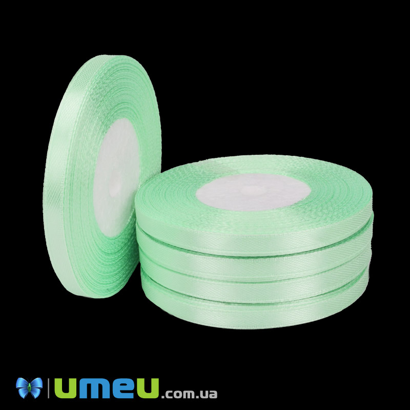 Атласна стрічка, 6 мм, Салатова (LEN-050992)