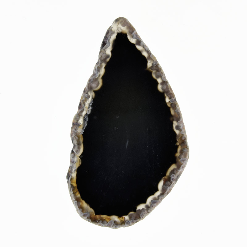 Зріз Агату, Чорний, 84х47 мм (POD-020172)