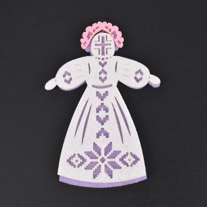 Декоративний виріб із фетру Мотанка, 11х7,5 см, Бузкова (FLT-061235)