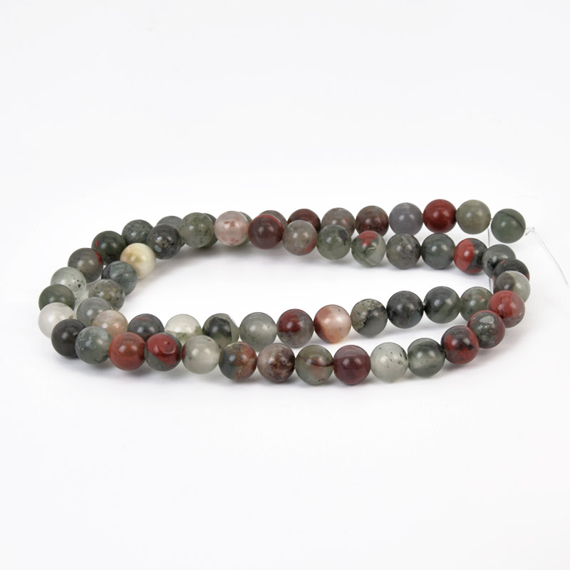 Намистини Геліотроп, Натур. камінь, 6,5 мм, Круглі (BUS-058062)