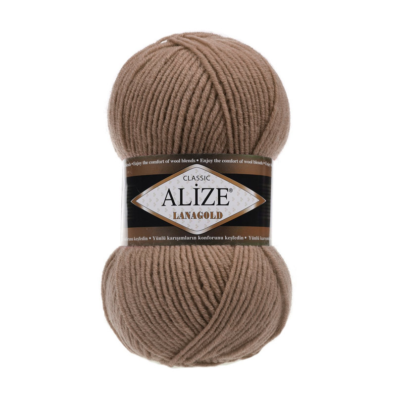 Пряжа Alize Lanagold 100 г, 240 м, Бежева 466 (YAR-060779)