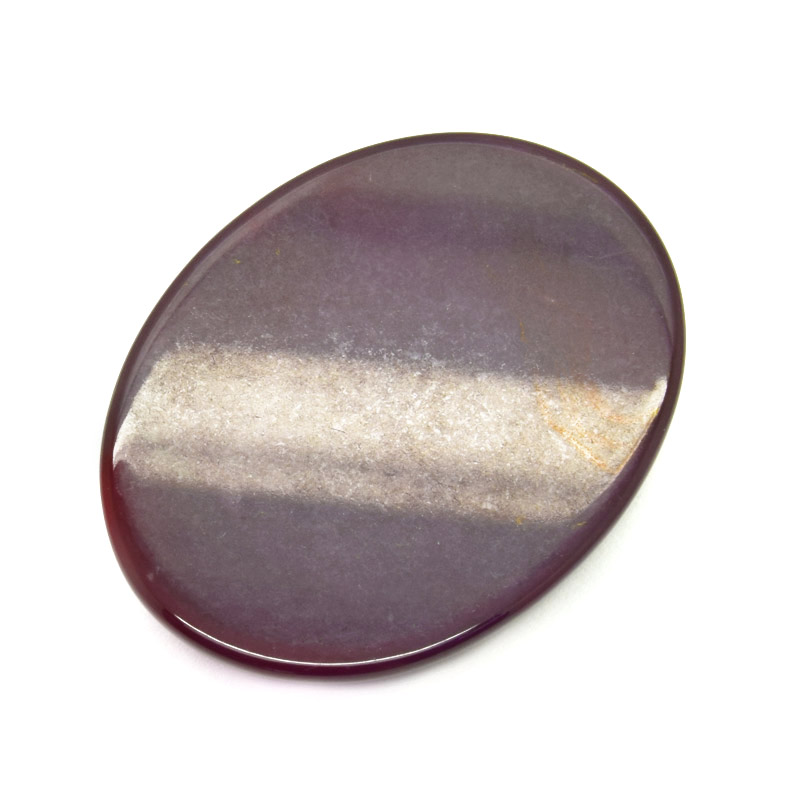 Кабошон нат. камінь Агат малиновий, Овал, 39,6х29,6 мм (KAB-059261)