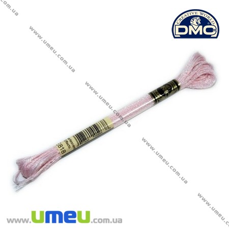 Муліне DMC Pearlescent E818, Ніжно-рожевий, Перламутровий ефект (DMC-006350)