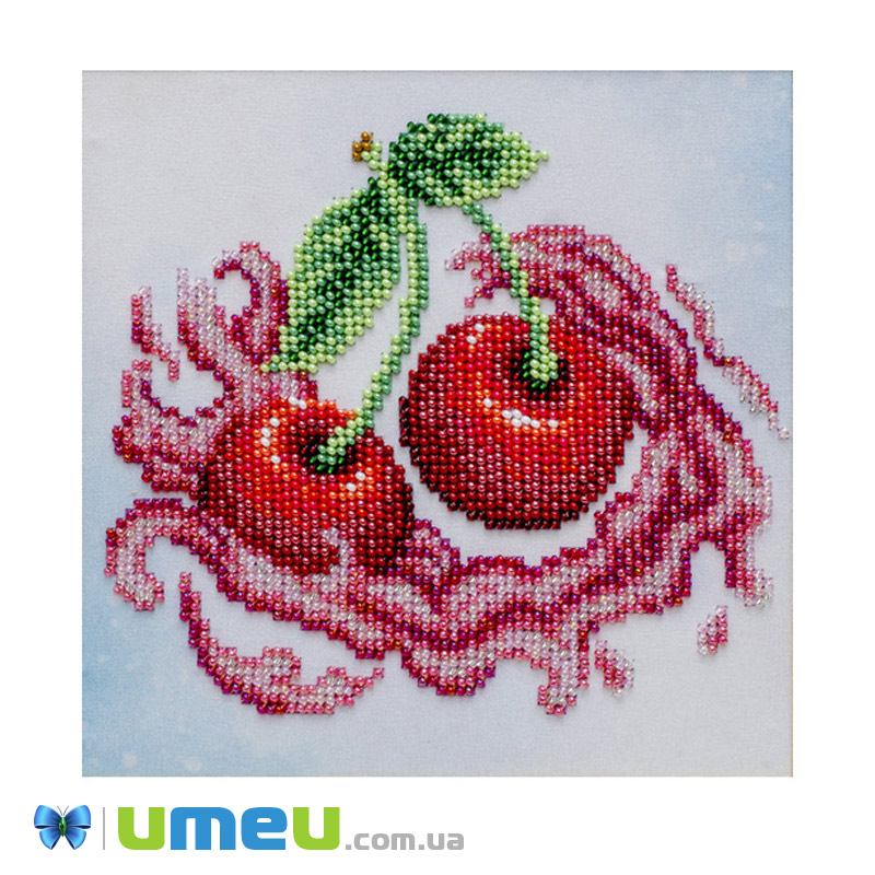 Схема для виш. бісером VDV, Стигла вишла Т-1267, 16х16 см (SXM-027881)