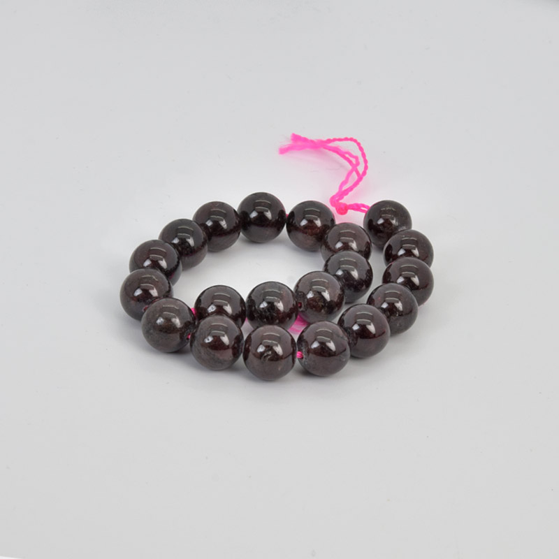 Бусины Гранат, Натур. камень, 10 мм, Круглые, 19 см (BUS-058082)