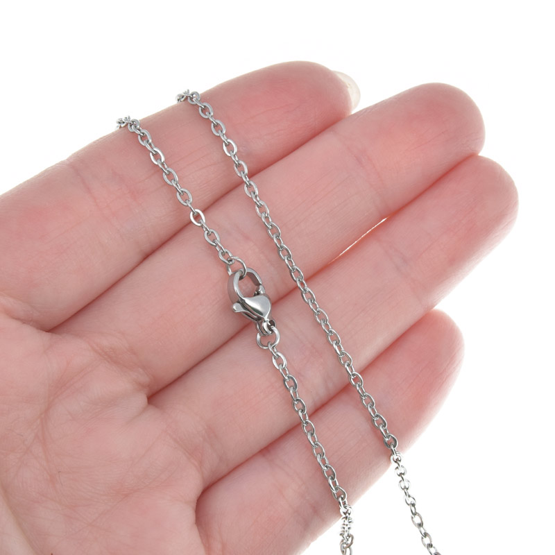 Основа на шею из нерж. ст., Темное серебро, 2 мм, 60 см (STL-058291)