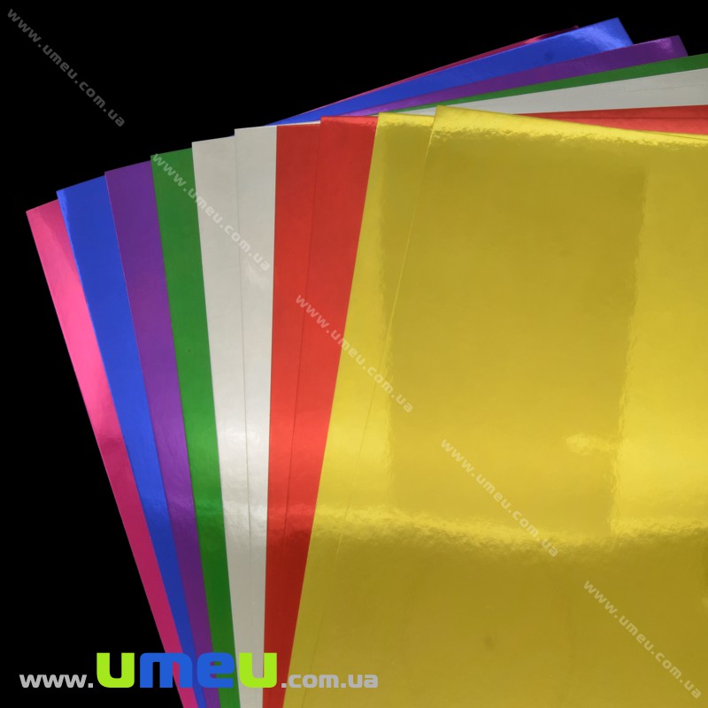 Картон металізований, А4, 7 кольорів, 10 листів (DIF-033720)