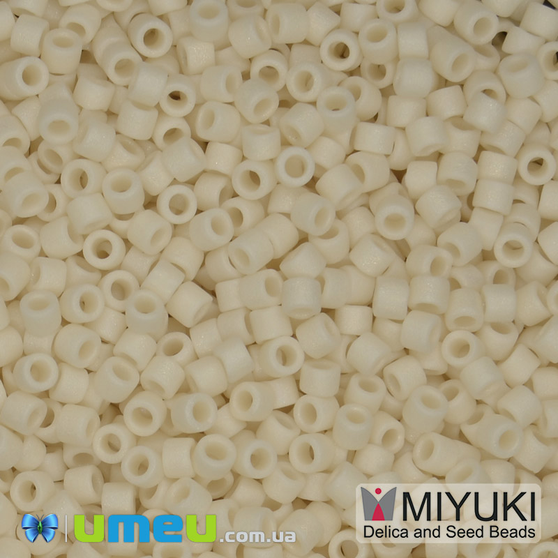 Бісер японський Miyuki Delica 11/0 DB883, Кремовий матовий (BIS-045326)