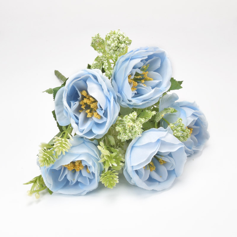 Букет півоній з добавками, 30 см, Блакитний (DIF-059289)