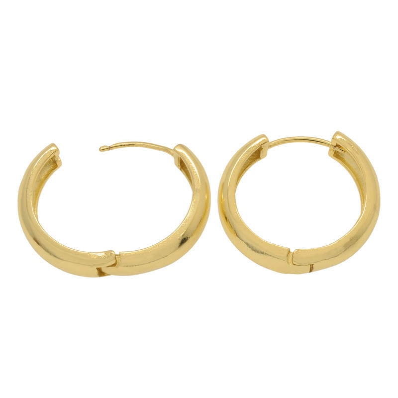 Серьги-кольца Huggie Позолота 18 kt, 24,5х24х5 мм (OSN-053099)