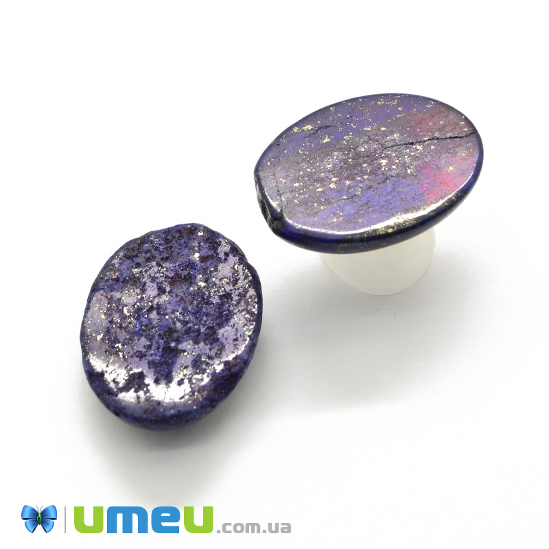 Кабошон нат. камень Ляпис Лазурит (2 сорт), Овал, 25х18 мм (KAB-038560)