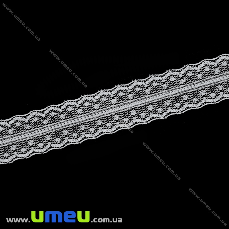 Мереживо тонке, 25 мм, Біле (LEN-034714)