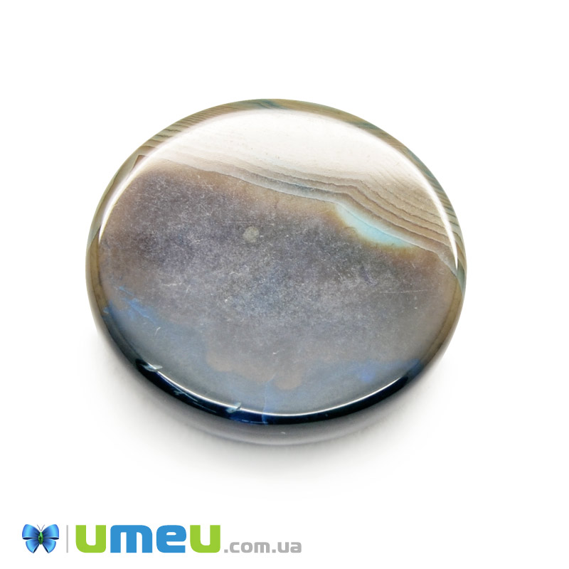 Кабошон нат. камінь Агат коричневий, Круглий, 20,4 мм (KAB-049987)