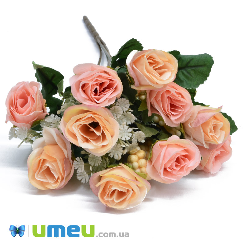 Букет троянд, 33 см, Персиковий (DIF-048299)