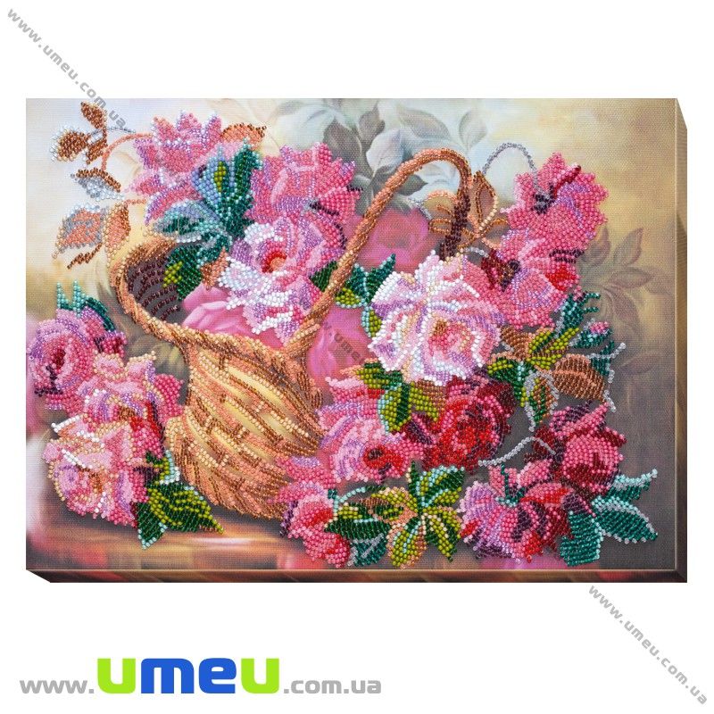 Набір для вишивання бісером на полотні Абрис Арт, Рожева ніжність, 30х22 см (SXM-024888)