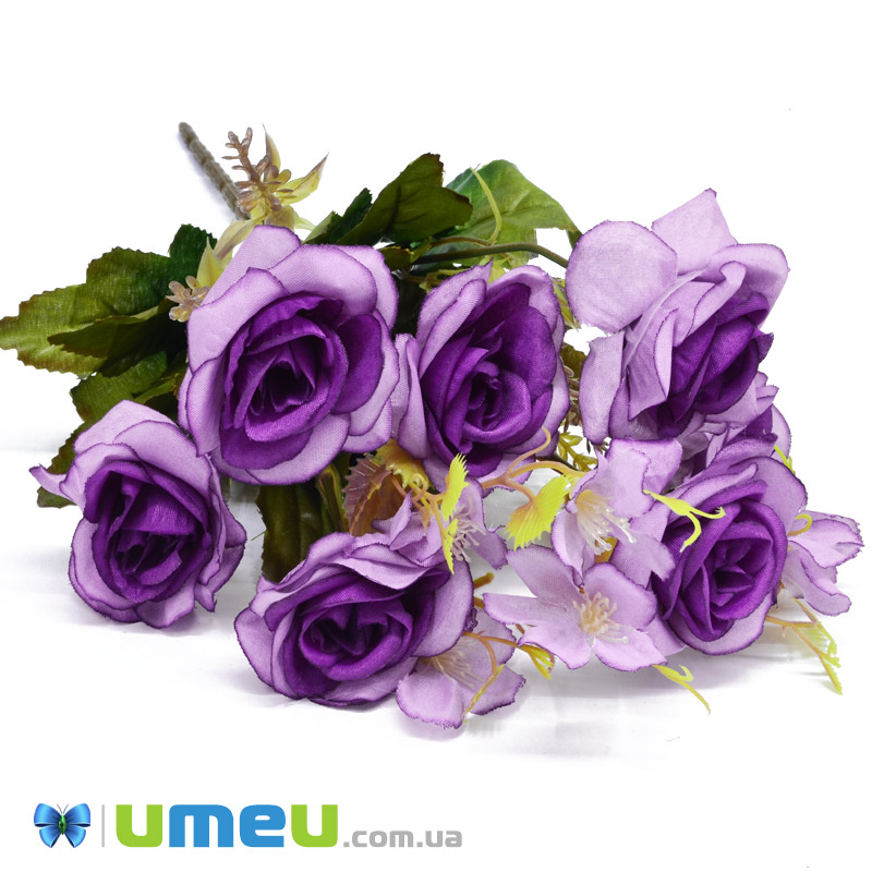 Букет роз с ромашками, 34 см, Сиреневый (DIF-048291)