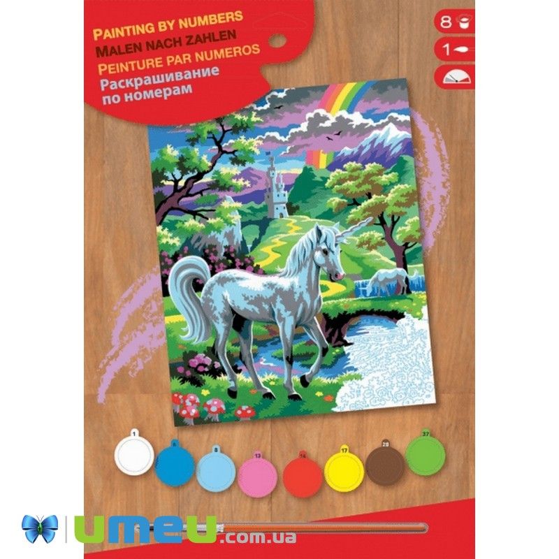 Набір для творчості Sequin Art PAINTING BY NUMBERS JUNIOR Єдиноріг (DIF-043465)