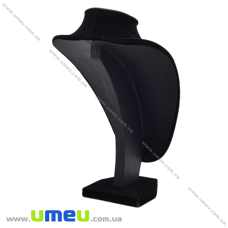 Підставка під кольє оксамитова Шия, 21х16 см, Чорна (UPK-034719)