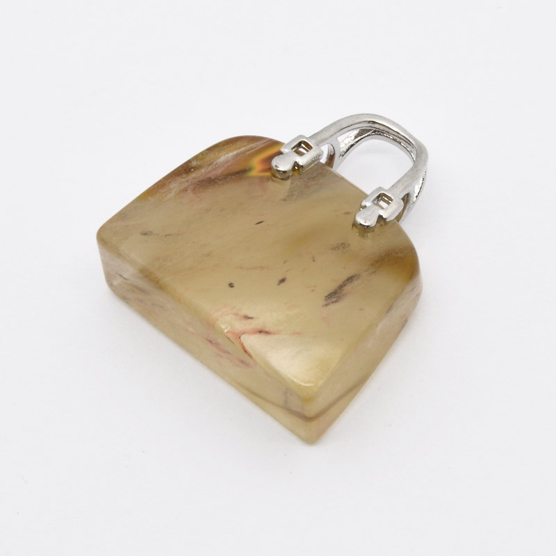 Підвіска Сумочка, Імітація натурального каменю, 26х24х10 мм (POD-054443)