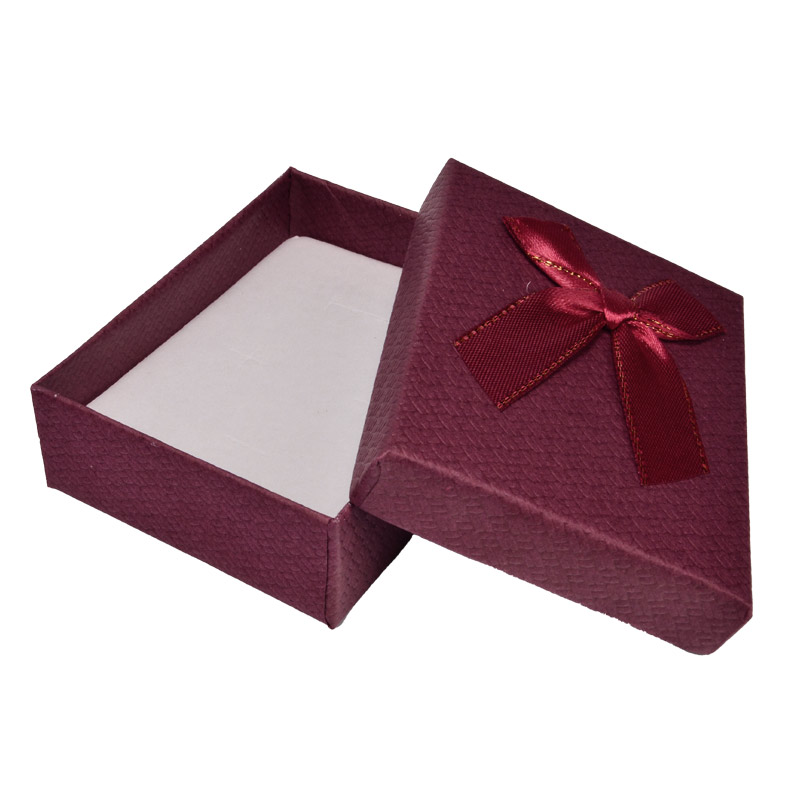 Подарункова коробочка Прямокутна, 9х7х3 см, Бордова (UPK-053796)