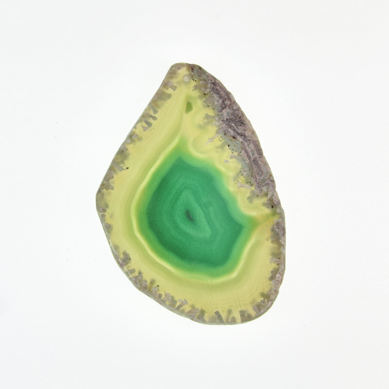 Зріз Агату, Зелений, 69х47 мм (POD-009311)